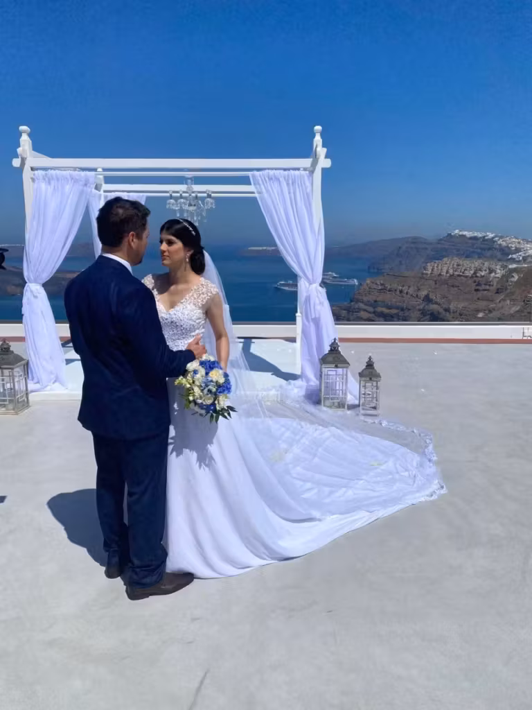 Um vestido de noiva para viagem
